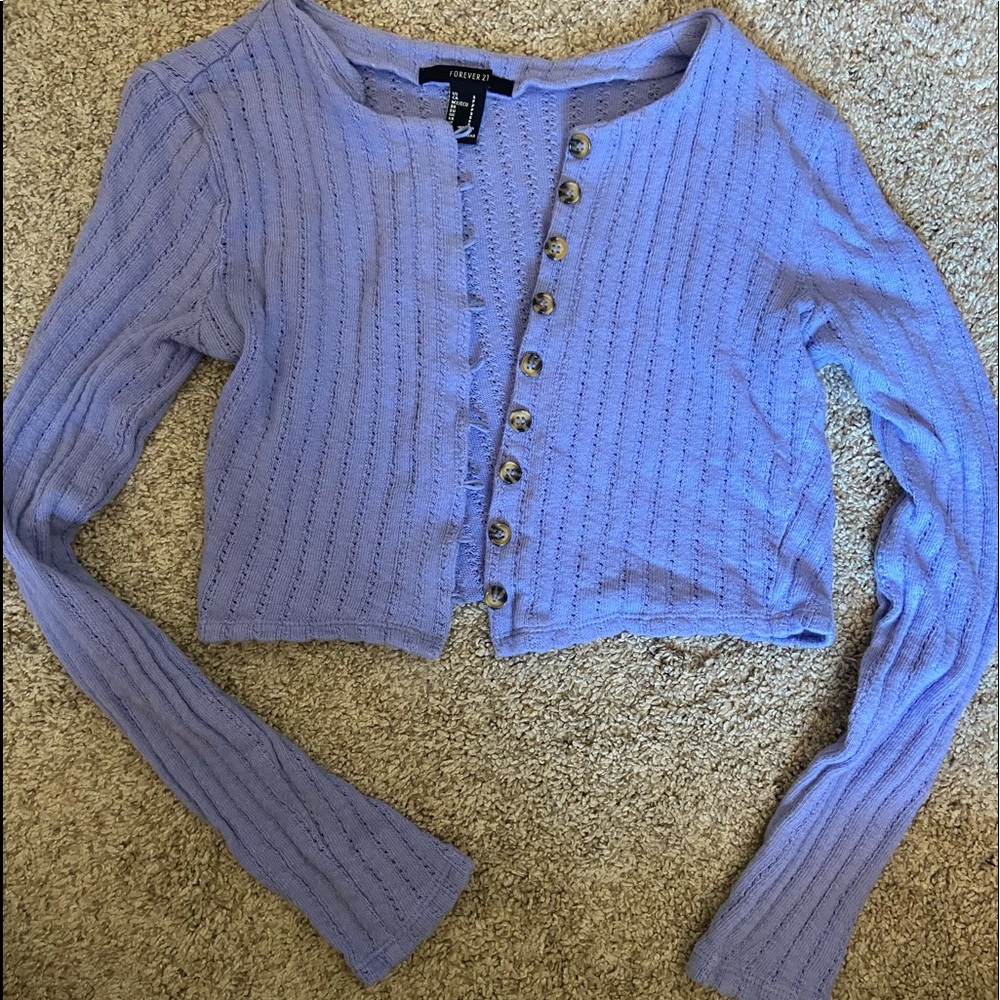 NEVER WORN PERIWINKLE CROPPED TOP